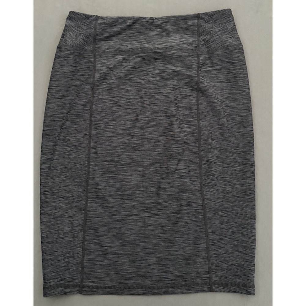 Prana Vertex Womens Pencil Skirt Womens Medium Heather Charcoal Gray Stretch